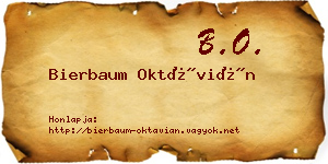 Bierbaum Oktávián névjegykártya
